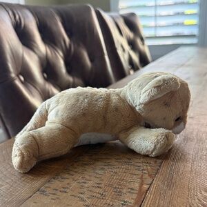 Charming Cheetah Tan and White Plush Lion